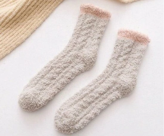 Merkloos Sokken - Huissokken Dames - Slofsokken - Bedsokken - Dikke Sokken - Wollen Sokken - 2 Paar - Beige 3 Merkloos Sokken - Huissokken Dames - Slofsokken - Bedsokken - Dikke Sokken - Wollen Sokken - 2 Paar - Beige