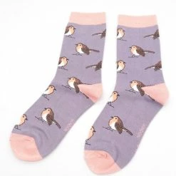 Merkloos Miss Sparrow - Roodborstjes - Cadeaudoos - Bamboe Damessokken -Exporteren beenmode winkel 550x479 2