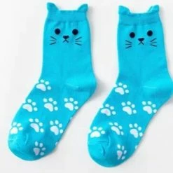 Merkloos Kattenhebbedingen - Sokken Met Kattenoren - Cat Lover Socks - Kat - Poes - 5paar - Diverse Kleuren -Exporteren beenmode winkel 550x483 2