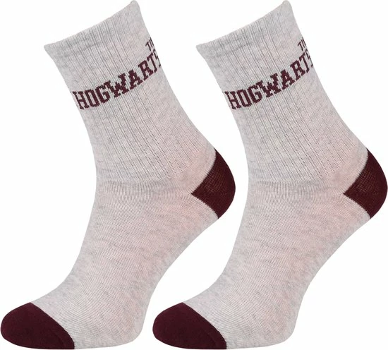 Harry Potter - Dames Lange Sokken, 3 Paar Warme Sokken, Bordeaux, Grijs, Wit OEKO-TEX / 37-42 6 Harry Potter - Dames Lange Sokken, 3 Paar Warme Sokken, Bordeaux, Grijs, Wit OEKO-TEX / 37-42 - Afbeelding 4