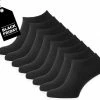 Merkloos Zwarte Enkelsokken - Maat 35/38 - 8 Paar - Naadloos - Katoen -Exporteren beenmode winkel 550x498 2