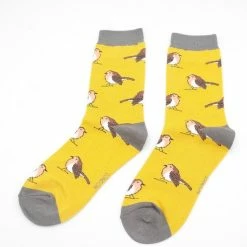 Merkloos Miss Sparrow - Roodborstjes - Cadeaudoos - Bamboe Damessokken -Exporteren beenmode winkel 550x504 1