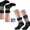 SOX Huissokken 2 PACK 40/46 Unisex Met ABS Anti Slip In Fantasie Wintertekening Super Warm Gevoerd