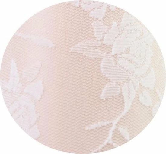 Merkloos Panty - Gebloemd Motief - Wit - Maat XXL 4 Merkloos Panty - Gebloemd Motief - Wit - Maat XXL - Afbeelding 2