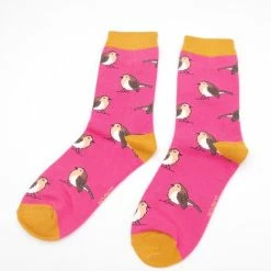 Merkloos Miss Sparrow - Roodborstjes - Cadeaudoos - Bamboe Damessokken -Exporteren beenmode winkel 550x520 3