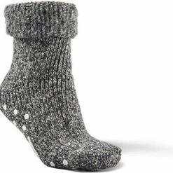 Fellhof Warme Anti-slip Sokken Van Zachte Scheerwol Antraciet Maat 39-42