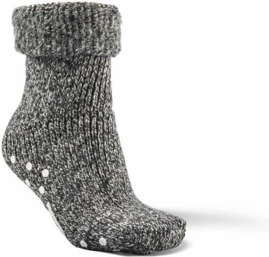 Fellhof Warme Anti-slip Sokken Van Zachte Scheerwol Antraciet Maat 39-42 3 Fellhof Warme Anti-slip Sokken Van Zachte Scheerwol Antraciet Maat 39-42