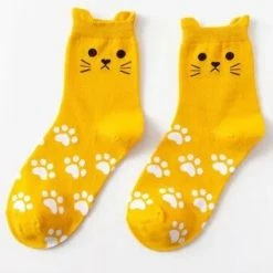 Merkloos Kattenhebbedingen - Sokken Met Kattenoren - Cat Lover Socks - Kat - Poes - 5paar - Diverse Kleuren -Exporteren beenmode winkel 550x528 1