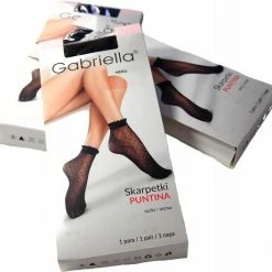 2 Pack Gabriella Pantysokjes Puntina 20DEN Zwart Met Stippen, One Size -Exporteren beenmode winkel 550x528 2