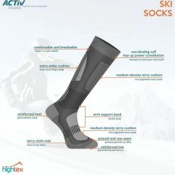 GoWith-wollen Sokken-skisokken-1 Paar-wintersokken-warme Sokken-sportsokken-skiesokken Heren-skiesokken Dames-groen-42-44 -Exporteren beenmode winkel 550x536 1