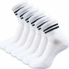 6 Paar Quarter Sneakersokken - SQOTTON - Wit-Zwart Gestreept - Maat 39-42 -Exporteren beenmode winkel 550x537 1