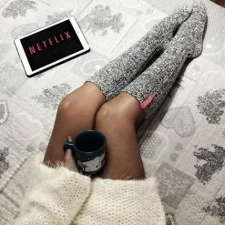 SOXS® Knie Sokken Meiden Dames – Wollen Sokken – Maat 34/36 - Grijs -Exporteren beenmode winkel 550x540 4