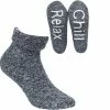 Boru Bamboo Huissokken Dames - Anti-Slip - Chill En Relax - Marine Mellee - 1 Pack - Maat 35-38 - 40% Wol