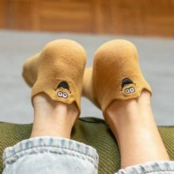 Jollysta Jolly Socks - 5 Paar Sneakersokken Dames - Grappige Sokken - Enkelsokken Dames - Funny Socks - Vrolijke Sokken - Leuke Sokken - Smiley Sokken - Maat 35-42 - Blauw, Zwart, Geel, Lichtbruin En Wit -Exporteren beenmode winkel 550x550 117