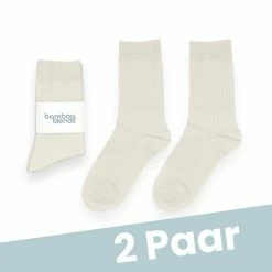 Bamboo Blends Bamboe Sokken Finest - Maat 41-44 - 2 Paar - Off White Wit
