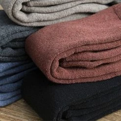 Merkloos 2 Paar Lange Sokken Dames Zwart Gevoerd | Wintersokken | 100% Katoen | Maat 36-39 | Kniekousen -Exporteren beenmode winkel 550x550 20