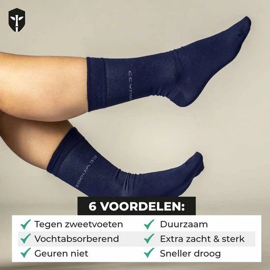 SQQUADD Bamboo Wear SQQUADD® Bamboe Sokken Dames En Heren - Unisex 10-pack - Maat 35-38 - Naadloos En Duurzaam - Tegen Zweetvoeten - Bamboo - Zwart/Blauw 6 SQQUADD Bamboo Wear SQQUADD® Bamboe Sokken Dames En Heren - Unisex 10-pack - Maat 35-38 - Naadloos En Duurzaam - Tegen Zweetvoeten - Bamboo - Zwart/Blauw - Afbeelding 4