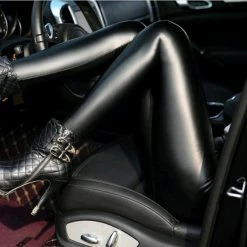 Merkloos Sara Shop / Legging / Legging Leer Look / Legging Met Licht Glanseffect / Dames Lederen Legging Leather Look / Zwart Maat L -Exporteren beenmode winkel 550x550 91