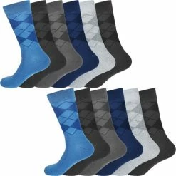 Merkloos Sokken Unisex - 12 Paar - Ruit - Maat 39-42 | Dames Sokken | Heren Sokken -Exporteren beenmode winkel 550x550 97