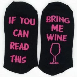 Merkloos Bring Me Wine - Hoge Sok Unisex - Maat One Size - Lekker Wijnen - Wijncadeau -Exporteren beenmode winkel 550x553 9