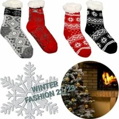 Merkloos Unisex Warme Fluffy Sokken 2 Stuks - Ruinur Huissokken Voor Wintermaanden - Warme Wintersokken Antislip - Slofsokken Voor Mannen En Vrouwen- Kerstcadeau - Maat 35-41 -Exporteren beenmode winkel 550x554 2