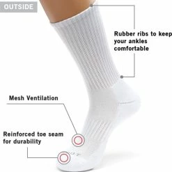 Trendy Sportsokken - Man - Wit - 8 Pack - Monfoot -Exporteren beenmode winkel 550x569 1