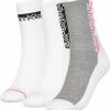 Calvin Klein Dames Sokken Athleisure - 3 Paar CK Sportsokken Wit/Grijs/Roze - Maat 37-41 -Exporteren beenmode winkel 550x577 1
