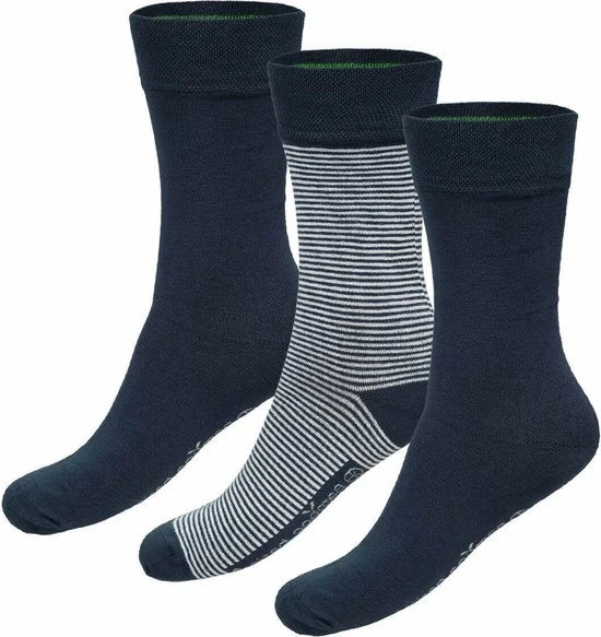 Bamboo Basics - Bamboe Sokken Beau (3-pack) Unisex - Navy Gestreept - 41-46 4 Bamboo Basics - Bamboe Sokken Beau (3-pack) Unisex - Navy Gestreept - 41-46 - Afbeelding 2