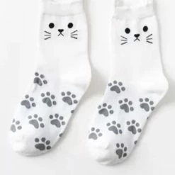 Merkloos Kattenhebbedingen - Sokken Met Kattenoren - Cat Lover Socks - Kat - Poes - 5paar - Diverse Kleuren -Exporteren beenmode winkel 550x593 2