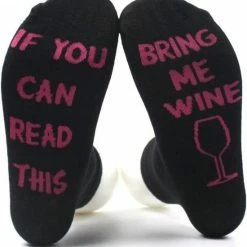 Merkloos Bring Me Wine - Hoge Sok Unisex - Maat One Size - Lekker Wijnen - Wijncadeau -Exporteren beenmode winkel 550x593 5