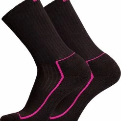 2-Pack UphillSport Thermo Wandelsokken Met Merino Wol 77277/2-299 - Zwart / Roze - Maat 39-41