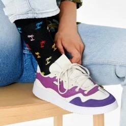 Happy Socks Palm - Sokken Dames - Zwart - Maat 36-40 -Exporteren beenmode winkel 550x602 4