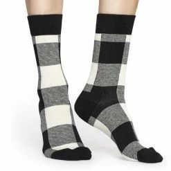 Happy Socks Lumberjack Sokken - Zwart/Wit - Maat 36-40 -Exporteren beenmode winkel 550x602 6