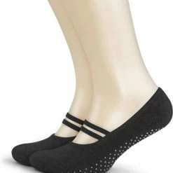GoWith-katoen Sokken-yoga Sokken-1 Paar-pilates Sokken-anti Slip Sokken-dans Sokken-huissokken-dames Sokken-zwart-maat 35-40