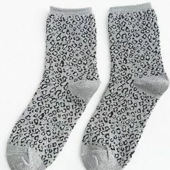 Yada Glittersokken Tijgerprint - Grijs -Exporteren beenmode winkel 550x607
