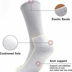 Trendy Sportsokken - Man - Wit - 8 Pack - Monfoot -Exporteren beenmode winkel 550x609 2