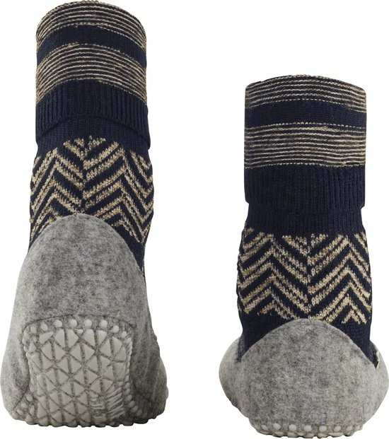 FALKE Cosyshoe Herringbone Slofsok Lang Met Patroon Met Anti-slip Noppen Gestreept Maagdelijke Wol Blauw Dames Sokken - Maat 37-38 5 FALKE Cosyshoe Herringbone Slofsok Lang Met Patroon Met Anti-slip Noppen Gestreept Maagdelijke Wol Blauw Dames Sokken - Maat 37-38 - Afbeelding 3