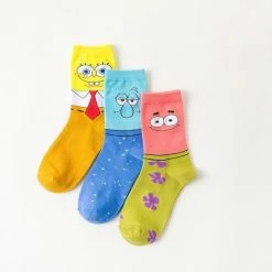 Merkloos Winkrs - Spongebob Sokken - 3 Paar - Maat 36/40 -Exporteren beenmode winkel 550x623