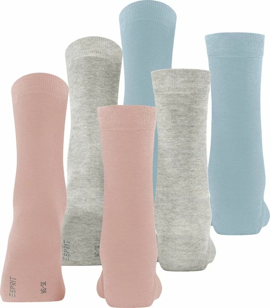 Esprit Solid Mix 3 Pack Verstevigde Damessokken Zonder Patroon Ademend Dun Eenkleurig Eco-vriendelijk Organisch Duurzaam Katoen Lyocell Multipack Veelkleurig Dames Sokken - Maat 39-42 4 Esprit Solid Mix 3 Pack Verstevigde Damessokken Zonder Patroon Ademend Dun Eenkleurig Eco-vriendelijk Organisch Duurzaam Katoen Lyocell Multipack Veelkleurig Dames Sokken - Maat 39-42 - Afbeelding 2