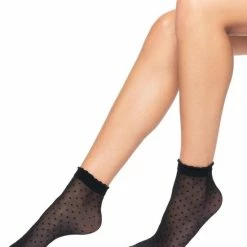 2 Pack Gabriella Pantysokjes Puntina 20DEN Zwart Met Stippen, One Size -Exporteren beenmode winkel 550x632 1