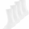 Bambocks Bamboe Sokken 4 Paar Wit -Exporteren beenmode winkel 550x651 1