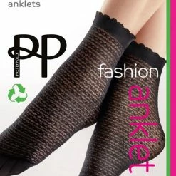 Pretty Polly Small Diamond Nopjes Damessokjes - Zwart - One Size -Exporteren beenmode winkel 550x653 2