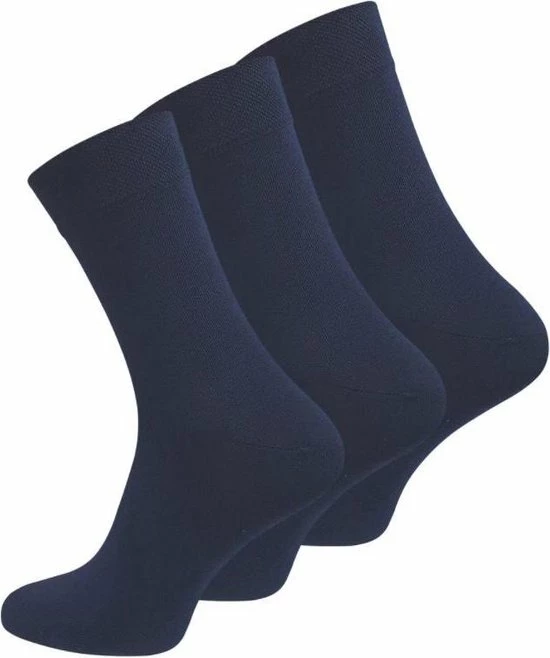 Vincent Creation Katoenen Sokken – 3 Paar – Navy Blauw – Zonder Elastiek – Zonder Teennaad 43-46 3 Vincent Creation Katoenen Sokken – 3 Paar – Navy Blauw – Zonder Elastiek – Zonder Teennaad 43-46