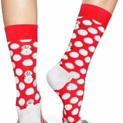 Happy Socks Big Dot Snowman Sock - Maat 36-40 -Exporteren beenmode winkel 550x658 3