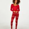 Hunkemöller Dames Nachtmode Legging Velours - Rood - Maat 2XL -Exporteren beenmode winkel 550x660 27