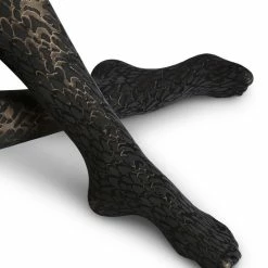 FALKE Floating Met Motief Fun Fijn Elegant Halfdoorzichtig 60 DEN Zwart Dames Panty - Maat S -Exporteren beenmode winkel 550x660 45