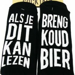 Merkloos Doodadeals® | Socktalk | Als Je Dit Kan Lezen Breng Koud Bier Sokken | Cadeau | Vaderdag | Kerst | Sinterklaas | Moederdag | Maat 42 - 46