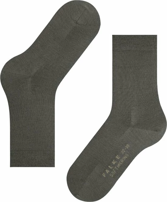 FALKE Softmerino Dik Halfhoog Comfortabel Zonder Motief Zacht Winter Warm Ondoorzichtig Merinowol Katoen Groen Dames Sokken - Maat 39-40 4 FALKE Softmerino Dik Halfhoog Comfortabel Zonder Motief Zacht Winter Warm Ondoorzichtig Merinowol Katoen Groen Dames Sokken - Maat 39-40 - Afbeelding 2