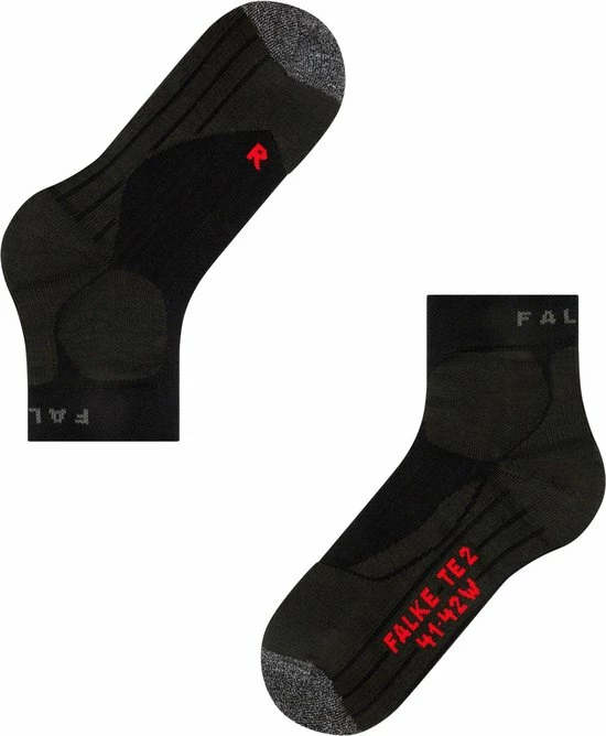 FALKE TE2 Short Tennissokken Kort Zacht Geribd Dempend Effect Vochtregulerend Gewrichtsbescherming Zonder Motief Katoen Zwart Dames Sportsokken - Maat 39-40 6 FALKE TE2 Short Tennissokken Kort Zacht Geribd Dempend Effect Vochtregulerend Gewrichtsbescherming Zonder Motief Katoen Zwart Dames Sportsokken - Maat 39-40 - Afbeelding 4
