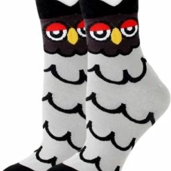 Merkloos Uil Sokken - Grijs - Dieren Vogel - Japans Ontwerp